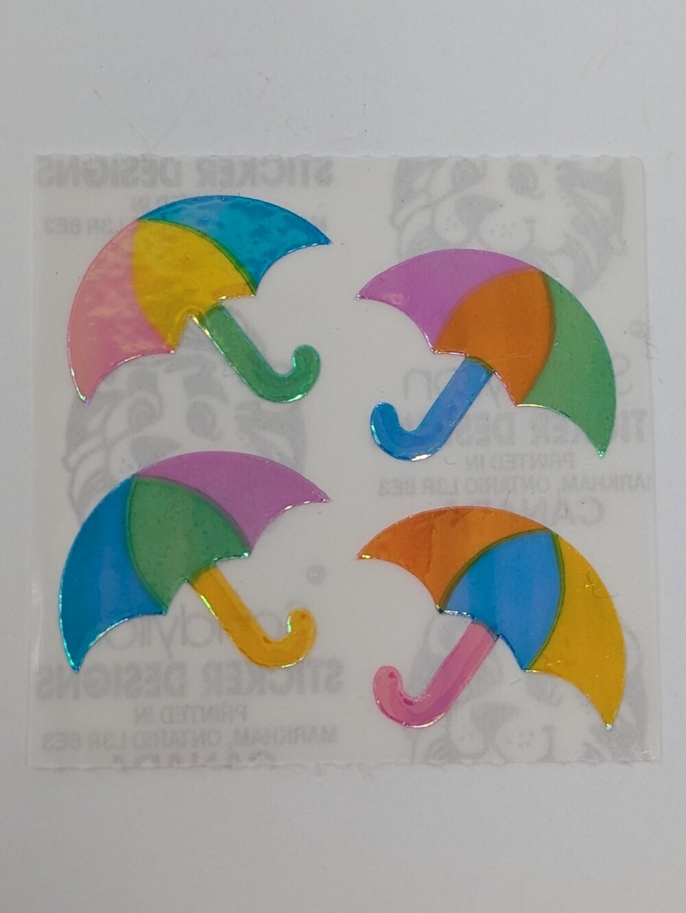 Sandylion Stickers Rainbow Umbrella Vintage